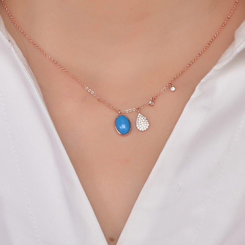 Turquoise Pendant Necklace - Trendolla Jewelry